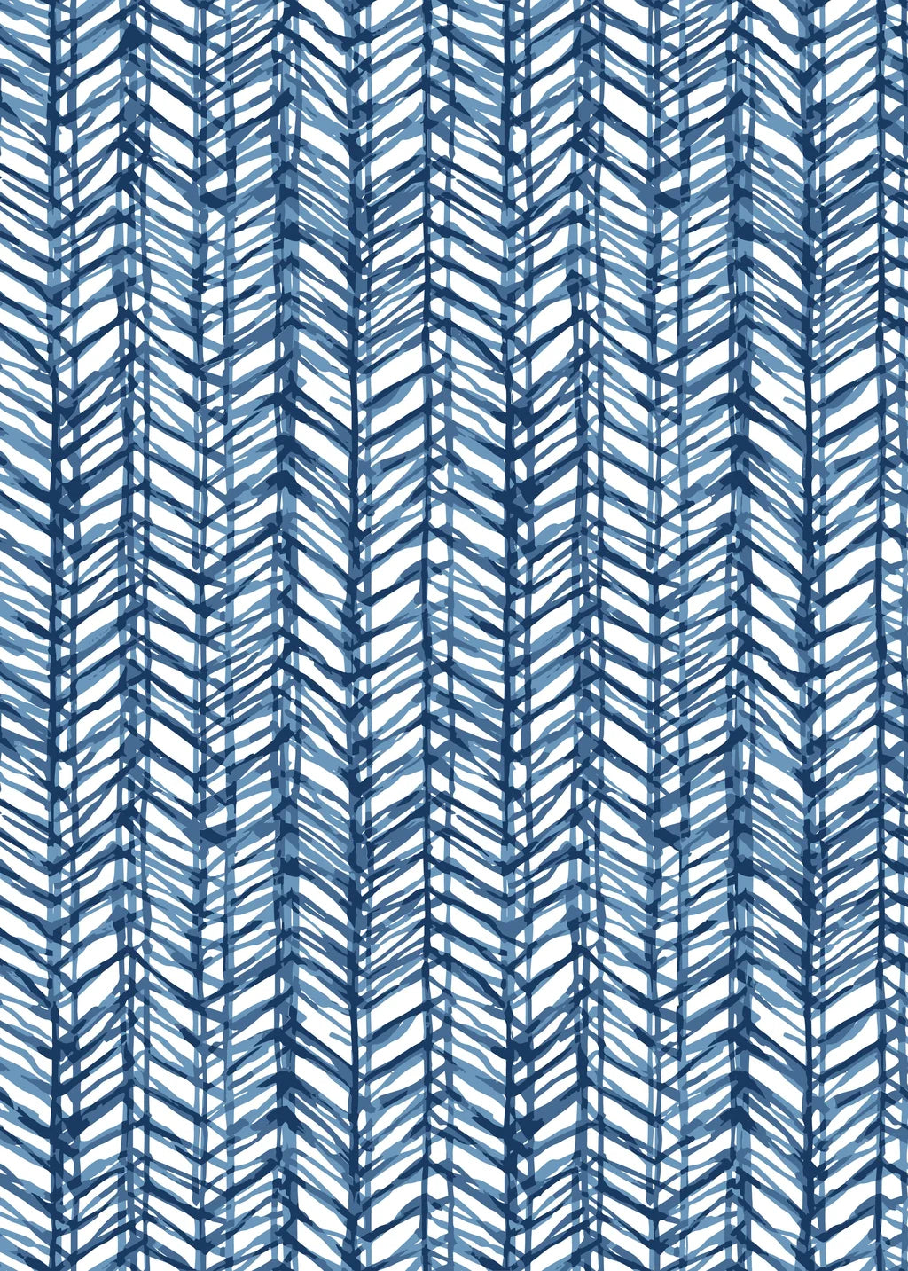 Textured navy blue chevron herringbone peel and stick wallpaper - Blue Stitching