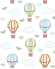 Bluebird Balloon Journey bluebirds and hot air balloons wallpaper