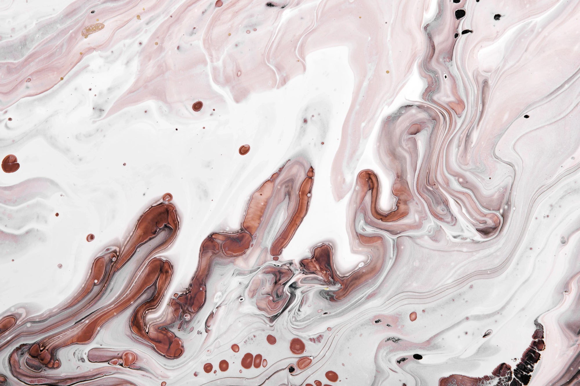 Soft pink copper marble peel and stick wallpaper - Blurred Essence