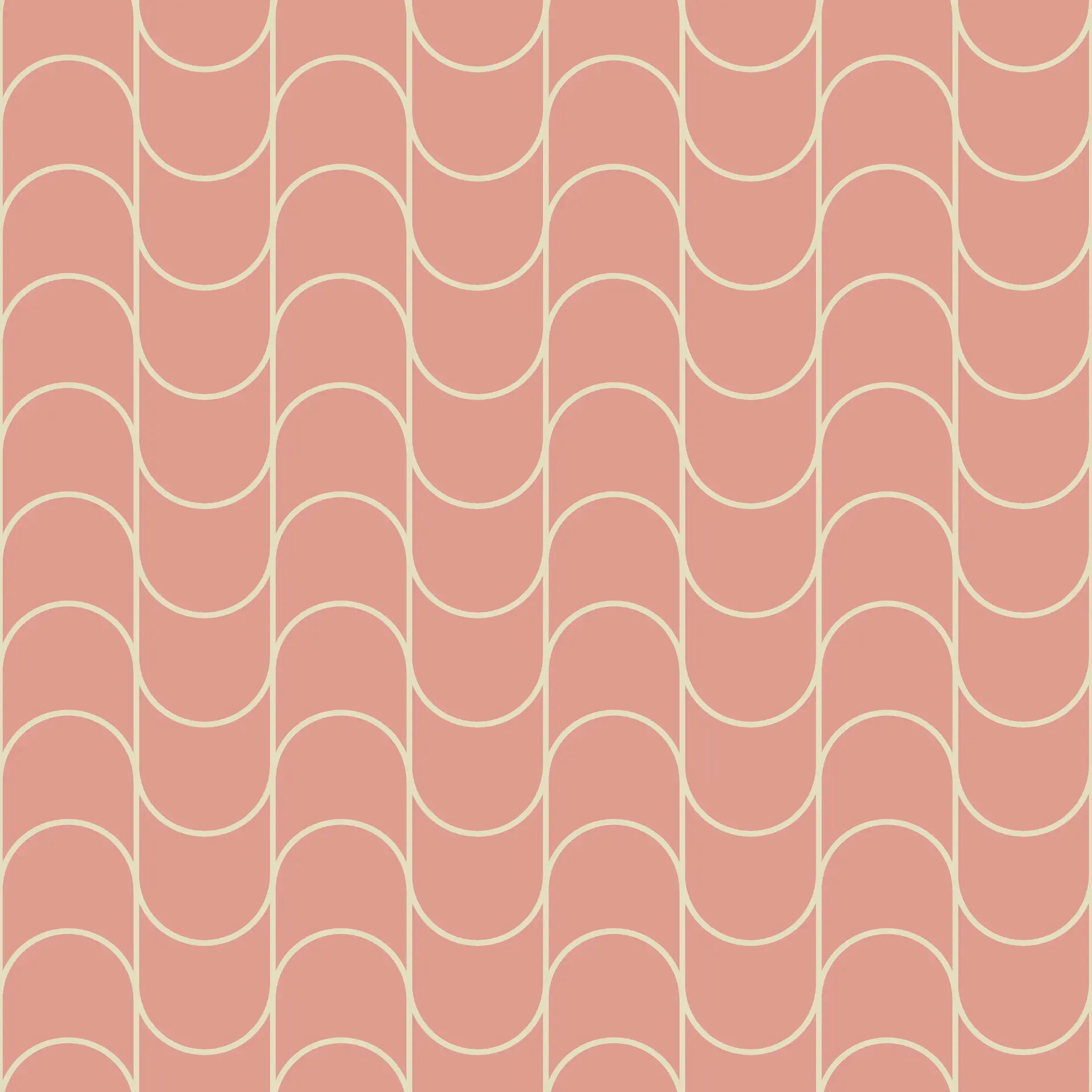 Blush Horizon soft pink retro arc wallpaper