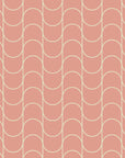 Blush Horizon soft pink retro arc wallpaper