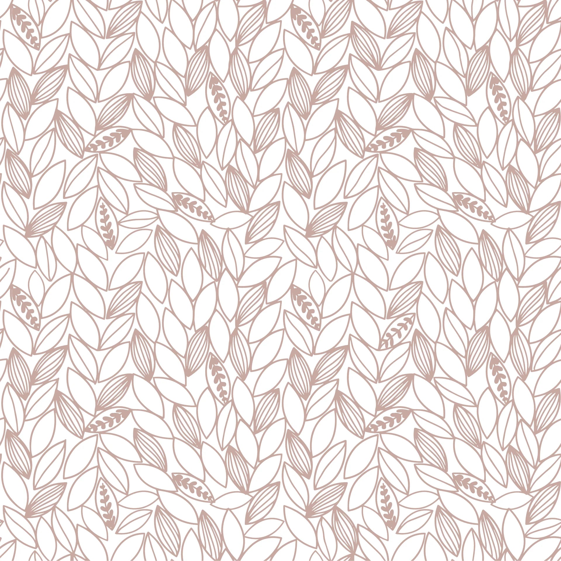 Blush Leaf neutral botanical peel and stick wallpaper creating ambiance in a serene bathroom