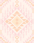 Smooth blush pink geometric aztec peel and stick wallpaper - Blush Medallion