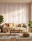 Matte pale pink woodgrain texture peel and stick wallpaper - Blush Rainfall