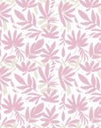 Blush Tropics pink botanical peel and stick wallpaper