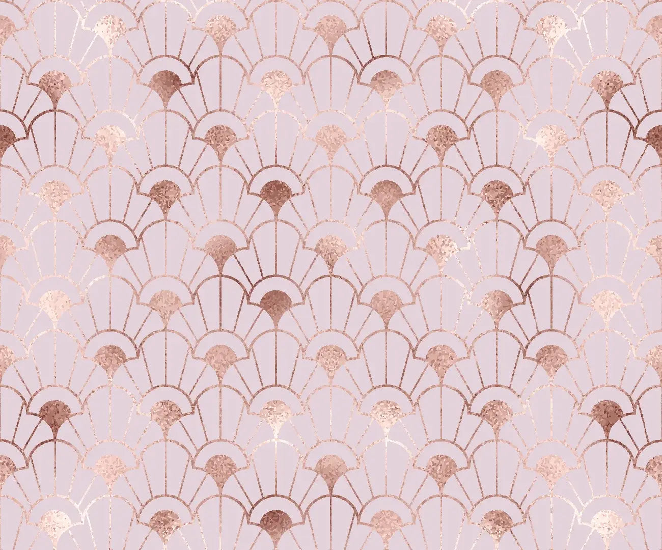 Blushing Arches elegant rose gold art deco wallpaper