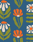 Bohemian Daisy retro floral wallpaper