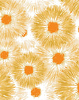 Textured orange and gold floral peel and stick wallpaper - Burning Petal