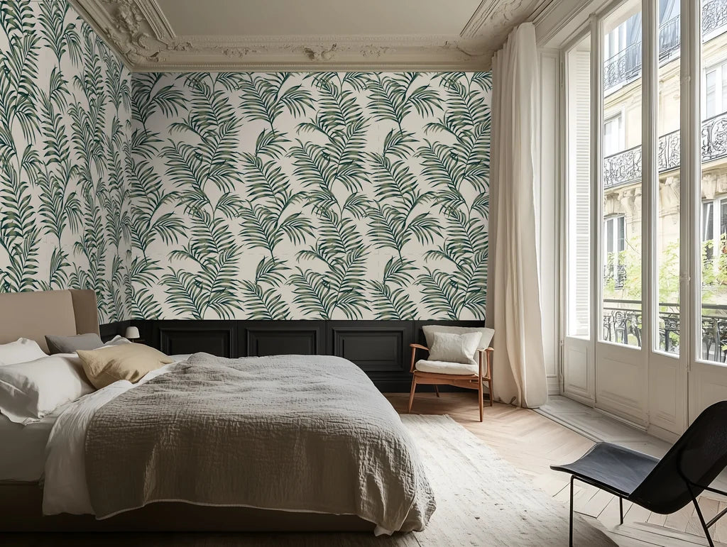 Neutral Calm Ferns wallpaper wallpaper pattern detail with intricate design