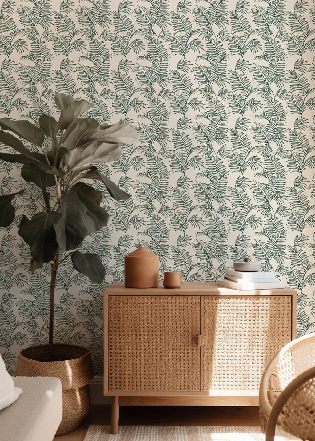 Neutral Calm Ferns wallpaper wallpaper in versatile backdrop