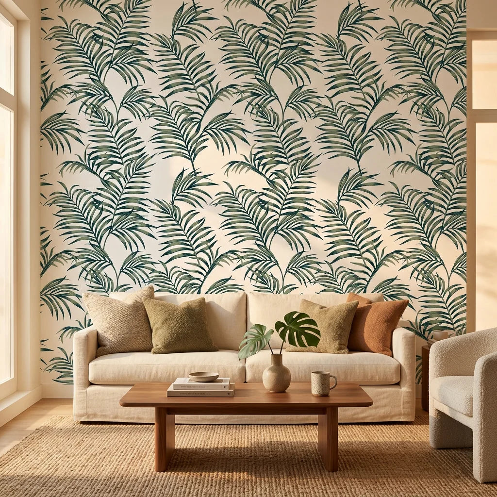 Calm Ferns in a warm and inviting living room