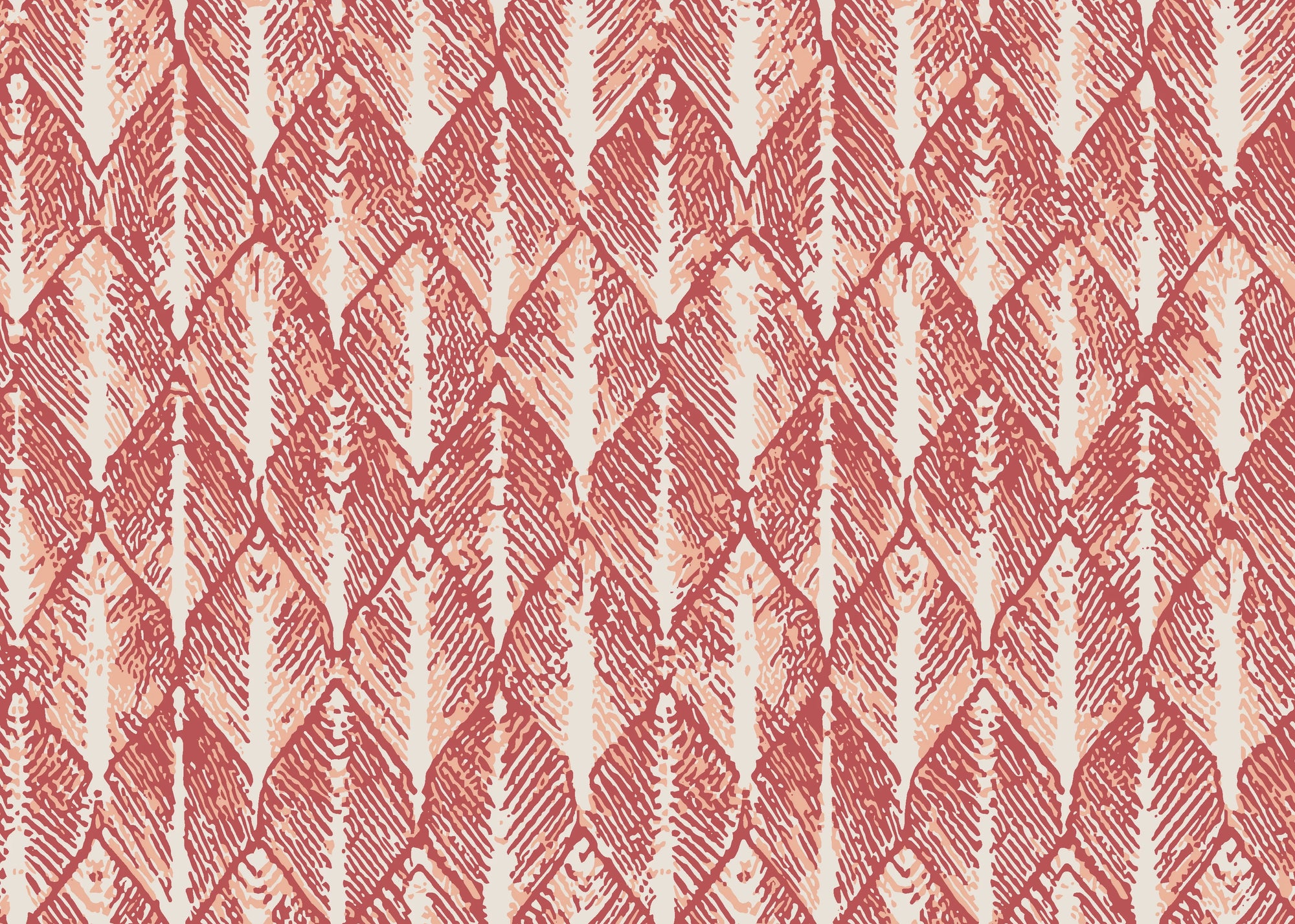Canyon Ikat terracotta geometric peel and stick wallpaper