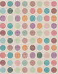 Linen-like multicolor dots peel and stick wallpaper - Carnival Cloth