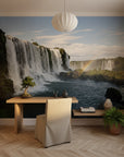 Flowing landscape with water movement creating organic rhythm peel and stick wallpaper