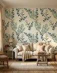 Cerulean Blossom in a warm and inviting living room