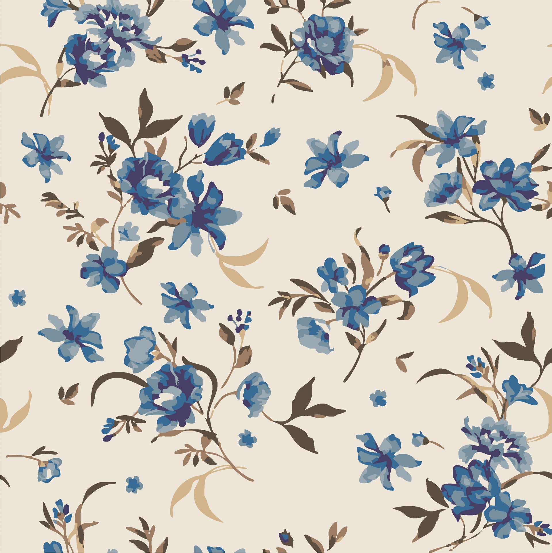 Modern blue watercolor leaf sprigs for a sophisticated and artistic look.