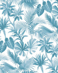 Cerulean Eden lush blue jungle wallpaper
