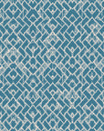 Cerulean Garden distressed geometric wallpaper