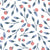 Cerulean Petal blue and coral botanical wallpaper