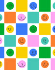 Wallpaper featuring a happy checked pattern