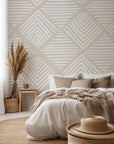 Artisanal hand-drawn chevron pattern for a rhythmic and textured geometric wall.