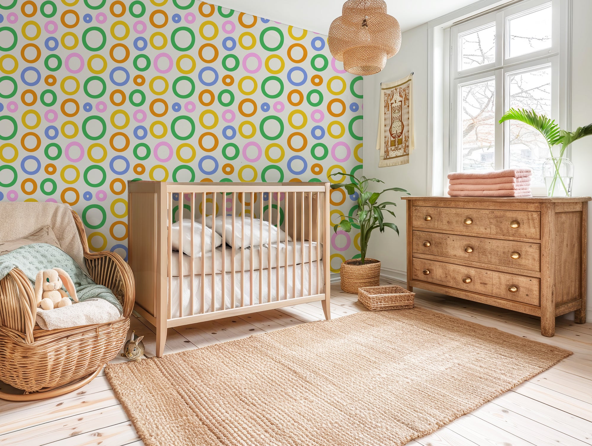 The "Chromatic Echoes" pattern wallpaper.