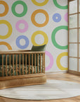 Wall covering featuring a resonant, vibrant color design