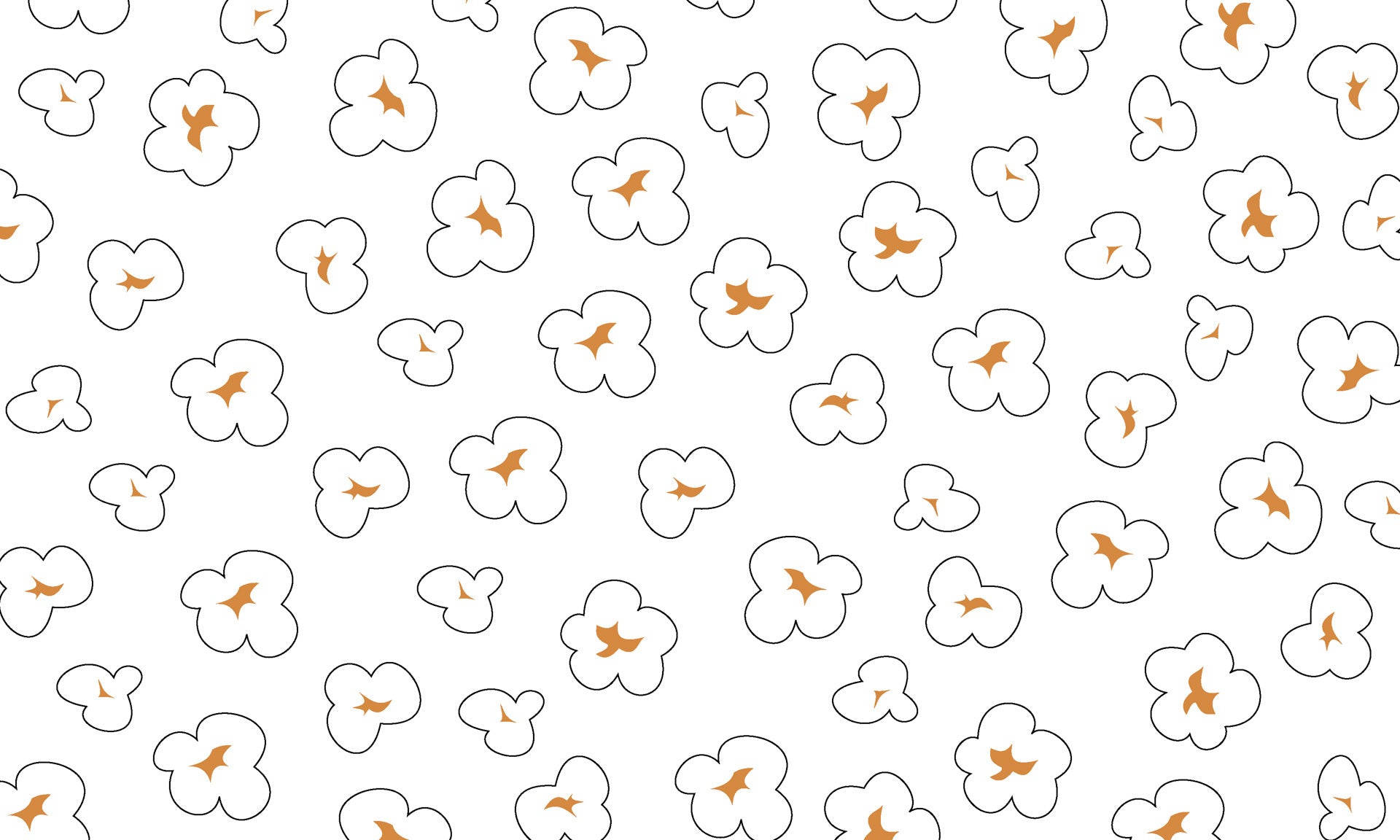 White and brown popcorn pattern novelty peel and stick wallpaper - Cinema Swirl