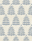 Clipped Dreams blue botanical tree wallpaper