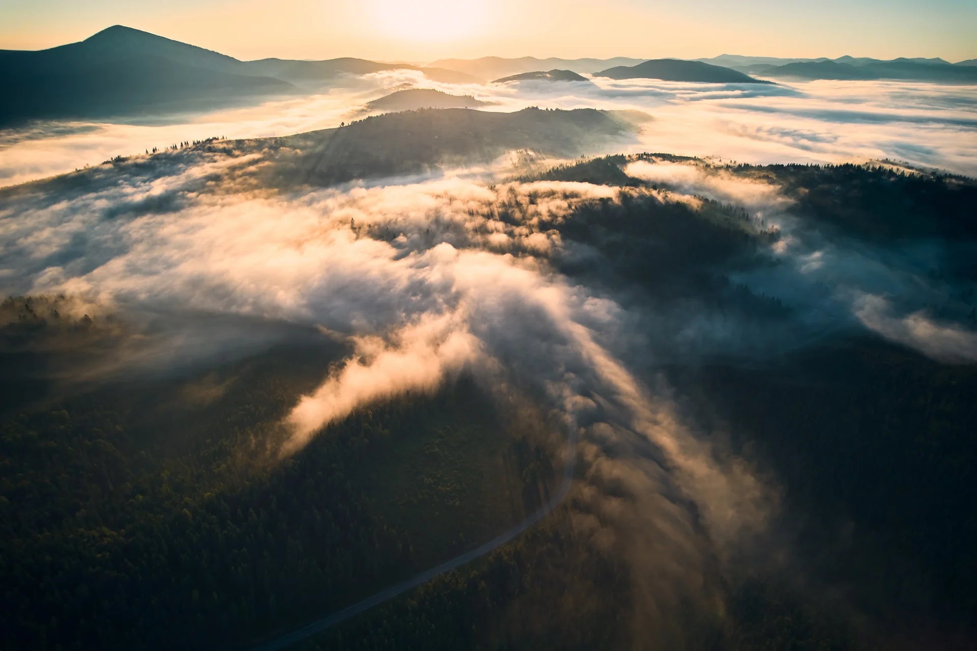 Heavenly cloud landscape with architectural cloud formations removable wallpaper