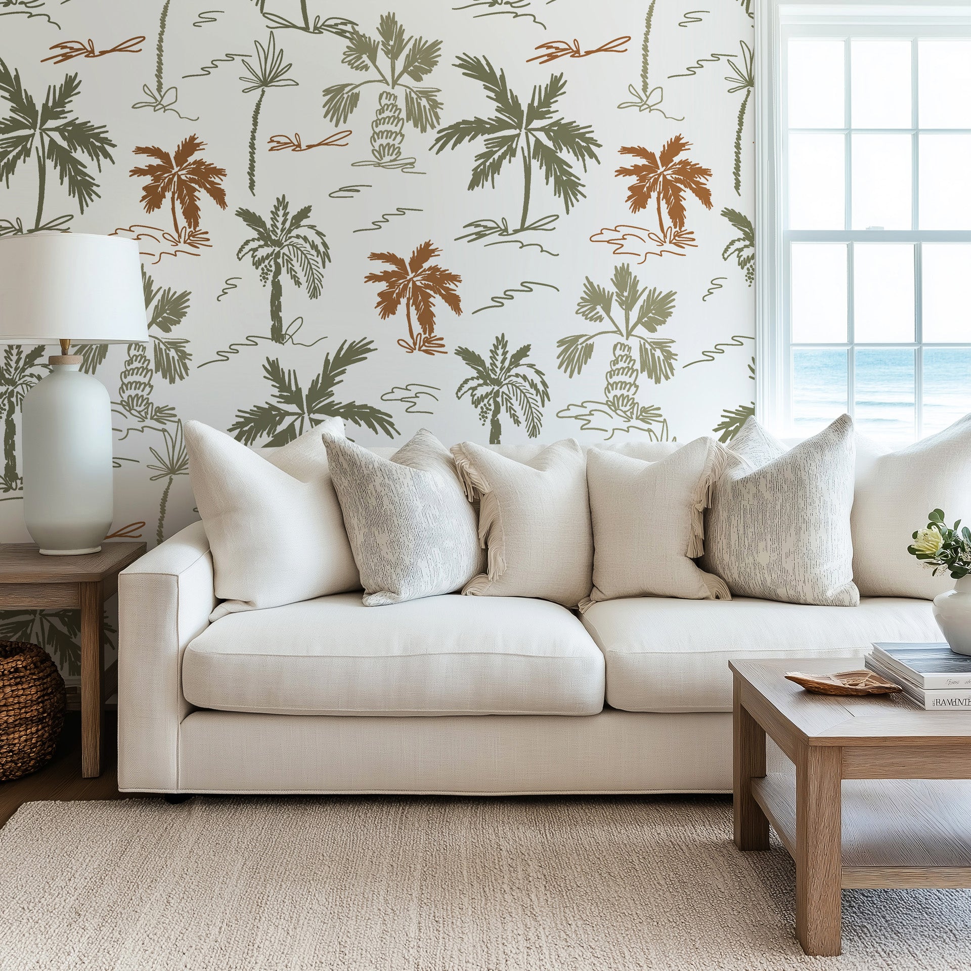 Circular layers of blue lines establish a consistent, wave-like motif.