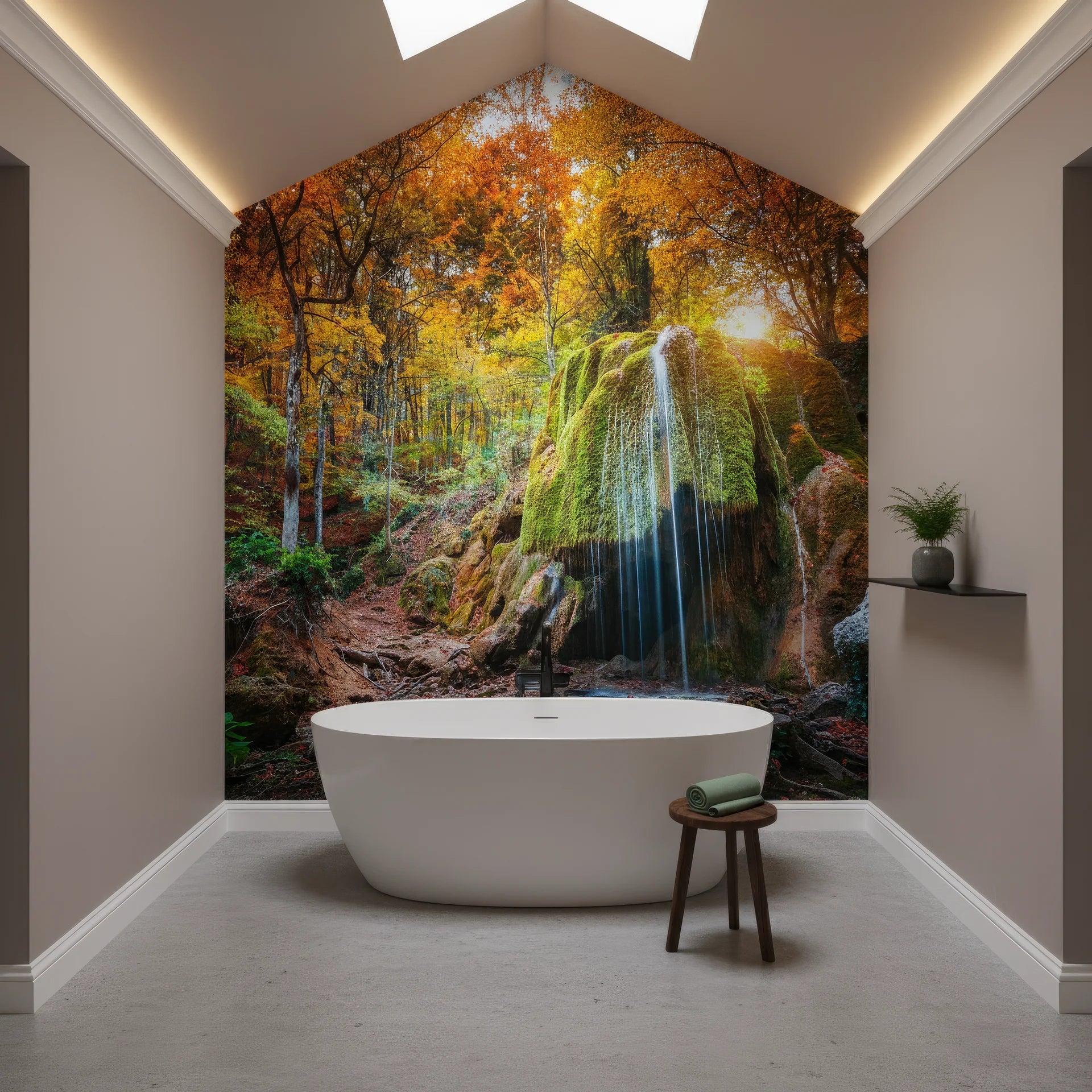 Turquoise coastal waters meeting dramatic coastline removable wall mural