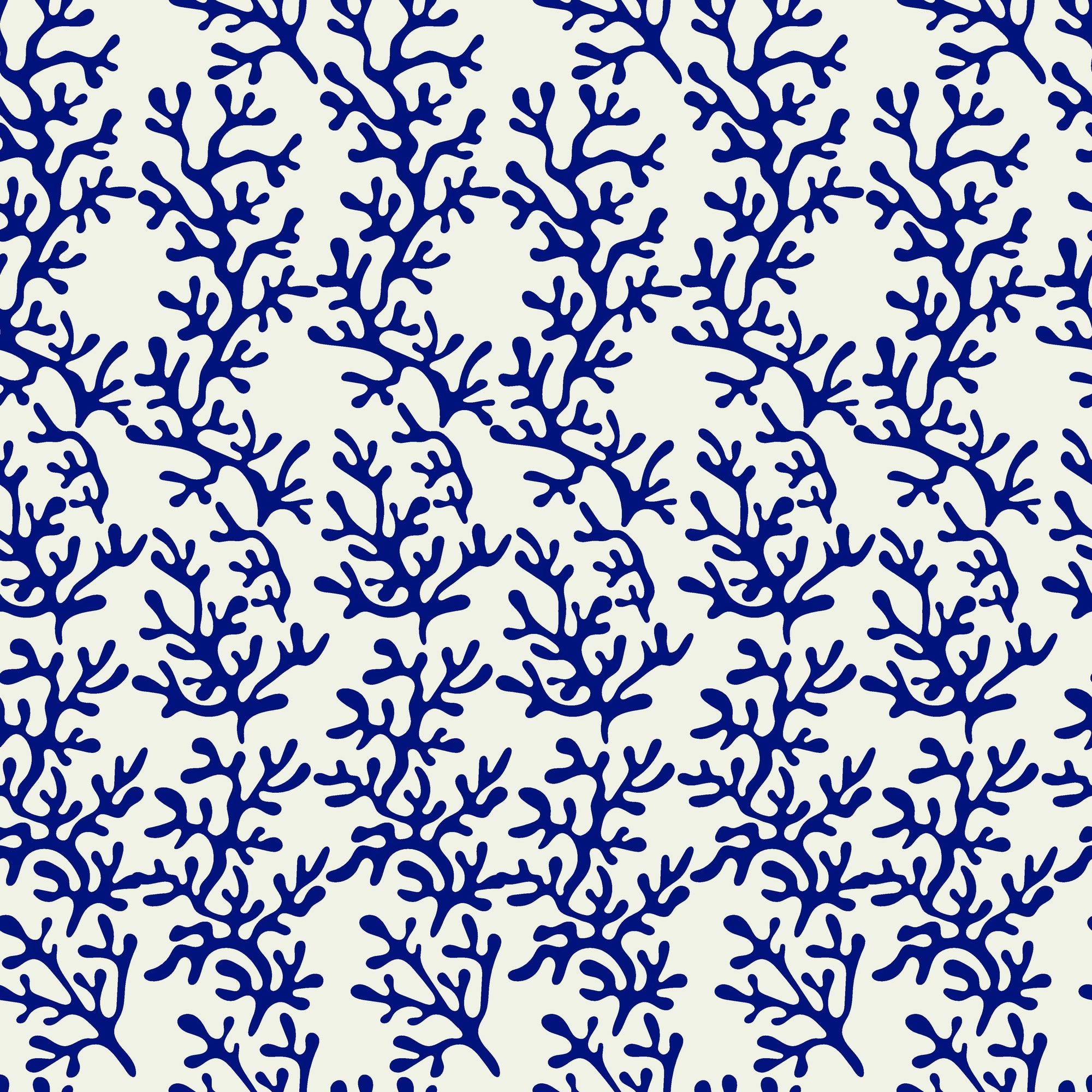 Smooth navy blue coral reef peel and stick wallpaper - Cobalt Coral
