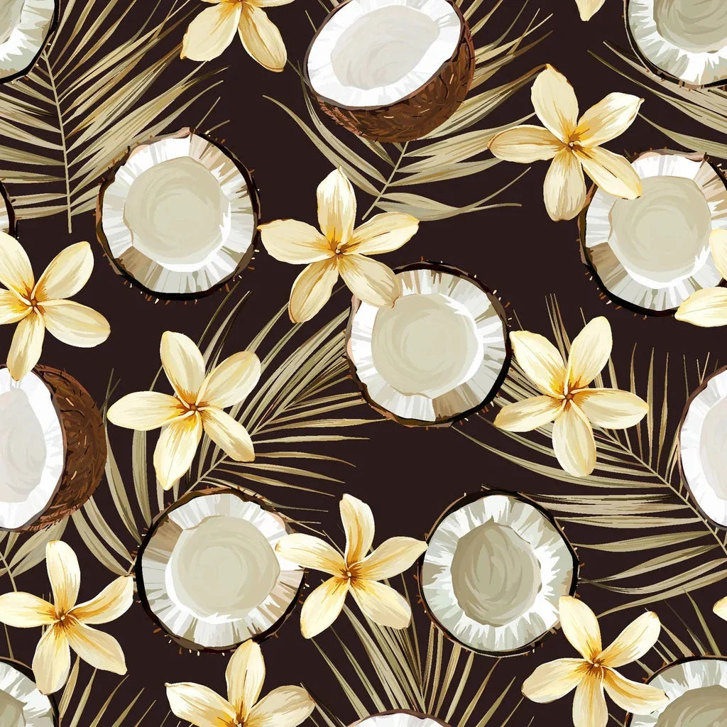 Coco Bloom tropical fruit floral wallpaper