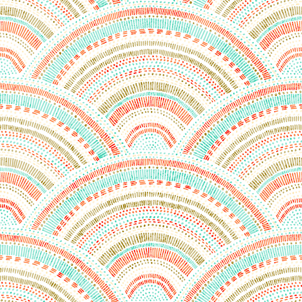 Confetti Fan dotted art deco wallpaper