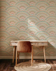 Confetti Fan - Dotted Art Deco Wallpaper