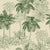 Matte emerald palm tree peel and stick wallpaper - Conservatory Greens