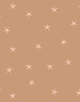 Matte copper terracotta starfish scatter peel and stick wallpaper - Copper Stars