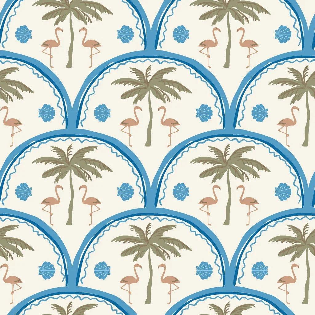 Coral Arc geometric arch wallpaper