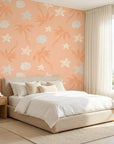 Coral Dream soft abstract wallpaper adding character to a cozy bedroom