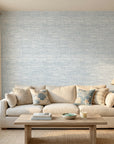 Textured light blue abstract dash peel and stick wallpaper - Cornflower Dash