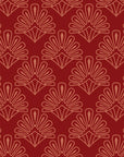 Crimson Bloom bold red botanical mural wallpaper