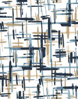 Crosshatch Canvas navy blue and beige abstract brushstroke wallpaper