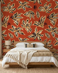 Desert Blaze cacti wallpaper adding character to a cozy bedroom