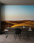 Warm desert light highlighting golden sand patterns removable wall mural
