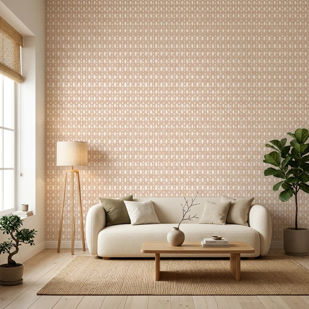 Dot Column Wallpaper - Rhythmic Dotted Pattern – Applied Coverings