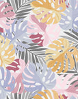 Smooth pastel tropical leaf peel and stick wallpaper - Dream Canopy