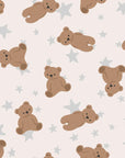 Dream Tandem beige teddy bear and star wallpaper