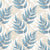 Driftwood Fern blue botanical peel and stick wallpaper