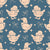 Smooth peel and stick wallpaper with blush ducklings and bows - Duckling Waltz
